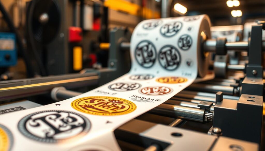 custom roll label sticker